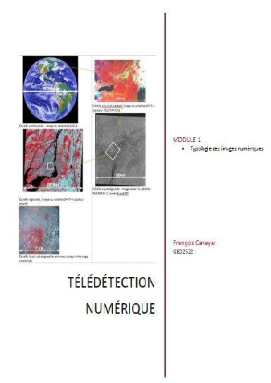 Telédetection Numérique -Typologie des images numériques - المكتبة ...